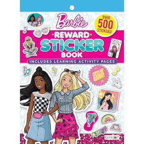 تتضمن لوحة ملصق Barbie Rearks ، أكثر من 500 ملصق ، شهادات Readward ؛ Mattel 53456