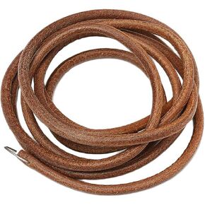 RLECS 2PCS 183x5.8mm Brown Pedal Sewing Machine Belt Cowhide Leather Belt with Hook Sewing Machine Accessory Part Suitable for Vintage Sewing Machines Home Sewing Machines Pedal Sewing Machines