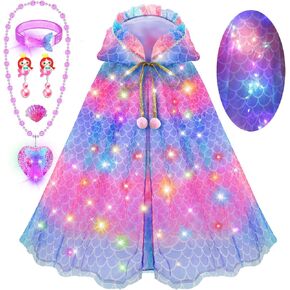 Princess Dress Up for Girls 4-6, Dresses for Girls, Led Light Up Toys for 3 Year Old Girls Christmas Brithday Gifts