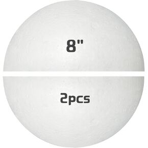 Large Styrofoam Half Balls 8 Inch,2PC White Foam Balls for Crafts in Saudi Arabia