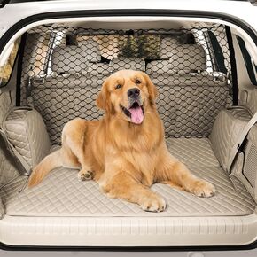 Dog Car Barrier, Dog Barrier for Car Dog Car Divider Back Seat Barrier, Dog Barrier for SUV Car Pet Barrier, 51’’*35’’ Car Divider for Dogs Car Net for Dogs (About 51’’*35’’)