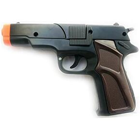 Black Toy Super Cap Gun 8-Shot Revolver Detective Police Cowboy Colt Agent 007Handgun