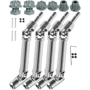 RC Drivwants Axles Produredes Part for 1/8 Typhon 3S BLX ، Typhon Mega 550 ، Front Beach Steel 45# محرك أقراص CVD W/ 17mm Whex Hub ، Silver & Titanium