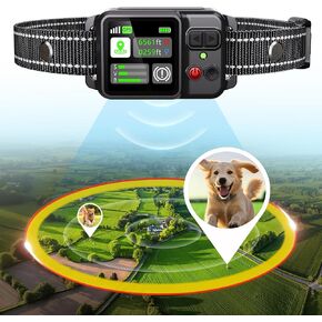 نظام سياج الكلاب اللاسلكي GPS - سياج غير مرئي للكلاب | السيطرة على مسافة تصل إلى 6561 قدم | تحديد المواقع GPS ، وضع الحماية ، 100 ٪ مقاومة للماء | الاستخدام في الهواء الطلق