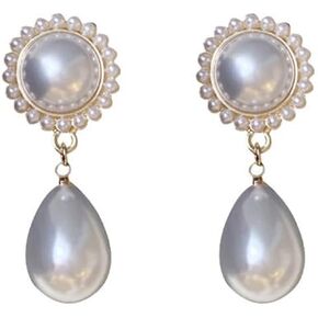 Pearl Earrings for Women Pearl Drop Earrings Big Pearl Earrings Pearl Hoop Earrings Pearl Stud Earrings Bridal Wedding Earrings Mothers Day Gifts for Women