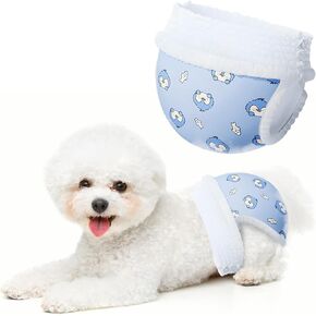 Disposable Dog Diapers Absorbent Soft Puppy Doggie Diapers for Female Dogs with Adjustable Puppy Diapers in Heat Period Excitable Urination(M 10)