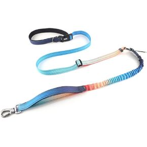 QQPETS Hands Free Dog Leash, Adjustable Waist Leash for Dog Walking, Versatile Crossbody Bungee Dog Running Leash with Car Seat Belt Buckle for Medium and Large Dogs