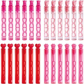 24PCS Valentines Day Bubble Wands, Mini Bubble Wands for Valentines Day Party Favors, Valentines Gift Toys for Girls Boys Kids Toddler Adults, Party Bag Stuffers Goodie Bag Filler, Classroom Prizes