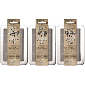 Tim Holtz Mini Distress Ink Storage Tins - (Pack of Three Tins)