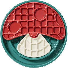 Slow Feeder Dog Bowl, Dogs Puzzle Enrichment Toy Mushroom Rotating Plate for All Breed Sizes Dog