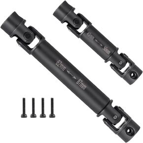 MOHERO 2Pcs RC Drive Shaft Steel Front Rear Center Shaft for TRX4M High Trail K10 F150 1/18 RC Car Upgrade Part
