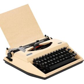 Manual Typewriter,Coffee Traditional Portable Vintage Typewriter Deeply Restored by Craftsmen,Manual Typewriter for Writing,Letters and Vintage Collectible Present,Classic Retro Manual Typewriter