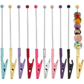 arricraft 10 Pcs 10 Colors Metal Wire Alligator Clamp, Long-Tailed Alligator Iron Clip Photo Clip Holder Clasp Place Card Holder for DIY Note Picture Menu Memo Cake Decor Crafts 5.3inch/135mm