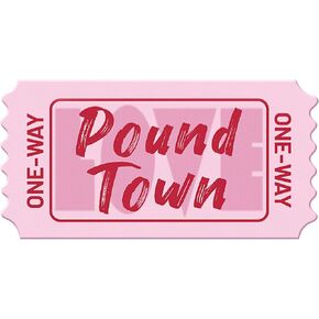 12Pcs Pound Town One Way Ticket for Him Her Boyfriend Girlfriend Marriage Gift for Wife Husband, Pink Dating Love Tickets