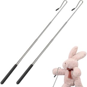 2 Pack 21 inch Puppet Rods Adjustable Puppet Handles Arm Control Rod Puppet Control Rod Handle Metal Puppet Stick Accessory Extendable Metal Puppet Stick for Small and Large Puppets