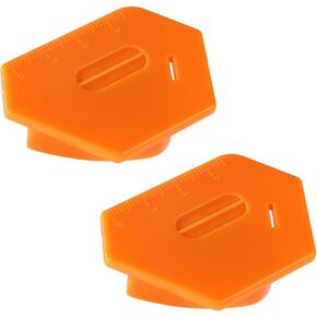 2pcs Sewing Seam Magnetic Guides, Polygonal Magnetic Seam Guide Magnetic Hemmer Guide with Scale Universal Sewing Machine Accessories Supplies or Clothes DIY Crafts(Orange)