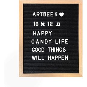 Felt Letter Board with 880 Letters 12 X 16" Letter Message Board for Classroom Decor Wall Mount Sign Board for DIY (white, 12x16)