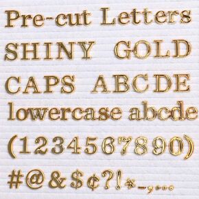 Gold Letters for Letter Board Letters Only, 3/4 inch Message Board Letters Felt Letter Board Sign Accessories (375), 0.75" Pre Cut Plastic Letterboard Letters Numbers Changeable Menu Board Replacement