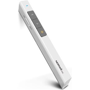 NORWII N26 Wireless Presentation Clicker with Pointer, Presentation Remote, Wireless Presenter for PowerPoint Presentations, PowerPoint clicker (N26-white)