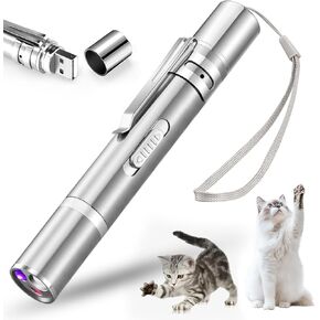 Cat Pointer Toy, LED Light Pointer Cat Toys for Indoor, USB Recharge 3 Light Colors Cat Interactive Toys for Dogs, Cats, Training Chaser Interactive Toy