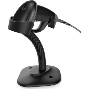 Esup Barcode Scanner with Stand USB Barcode Scanner Wired Handheld Laser Barcode Reader with Adjustable Stand (with Stand)