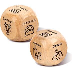 Valentines Gifts for Him Her Mens Valentines Gifts for Boyfriend 2PCS Food Decision Dice Galentines Day Gifts for Her Couple Gifts Funny Gifts for Girlfriend Couples Gift Ideas Gifts for Husband Wife