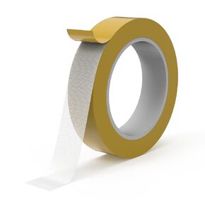 SWRT Double Sided Fabric Tape Heavy Duty, 1Inch x 33FT Multifunctional Double Sided Tape, Clear Fabric Tape for Clothes No Residue Strong Hold for Carpet, Clothes, Delicate Fabrics, Outdoor and More