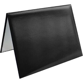 Diploma Cover 8.5x11 Inch, Graduation Certificate Holder - Elegant Faux Leather Folder for Graduation, Wedding Officiant,Black-1 Pack