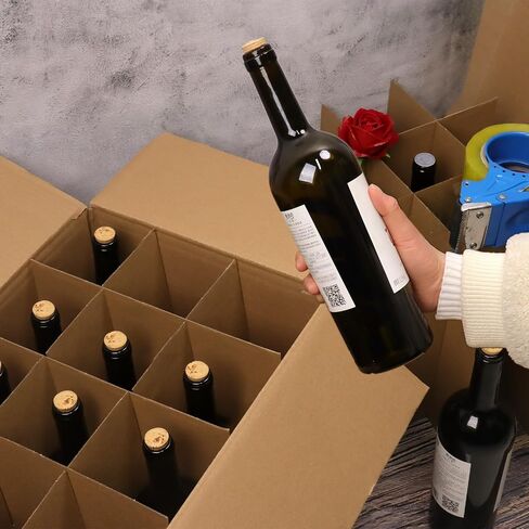 4 Sets Glass Dividers for Moving Boxes, Cardboard Dividers for Boxes Fit 16x12x12 Moving Boxes, Wine Glass Storage Box with Dividers (Box Not Included) in Saudi Arabia