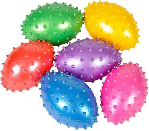 كرة قدم مضخمة ، ارتفعت للسيطرة على كرة القدم المطاطية الناعمة ، 4 بوصات ألوان متنوعة (6 عبوات) in Kuwait