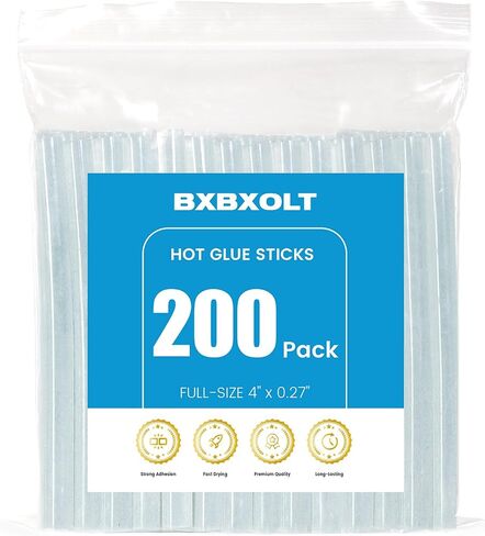 Hot Glue Sticks, 4" x 0.27inches/0.7cm Diameter (200 Pcs) - Clear Mini Glue Sticks for DIY, Crafting, Classroom Projects, Compatible with Most Mini Glue Guns in Kuwait