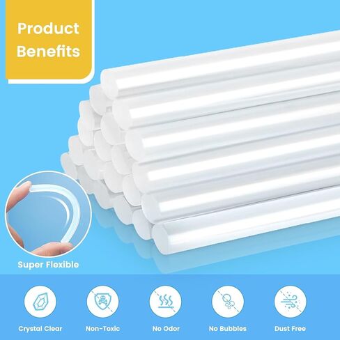 Hot Glue Sticks, 4" x 0.27inches/0.7cm Diameter (200 Pcs) - Clear Mini Glue Sticks for DIY, Crafting, Classroom Projects, Compatible with Most Mini Glue Guns in Kuwait