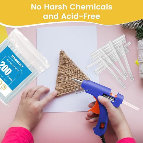 Hot Glue Sticks, 4" x 0.27inches/0.7cm Diameter (200 Pcs) - Clear Mini Glue Sticks for DIY, Crafting, Classroom Projects, Compatible with Most Mini Glue Guns in Kuwait