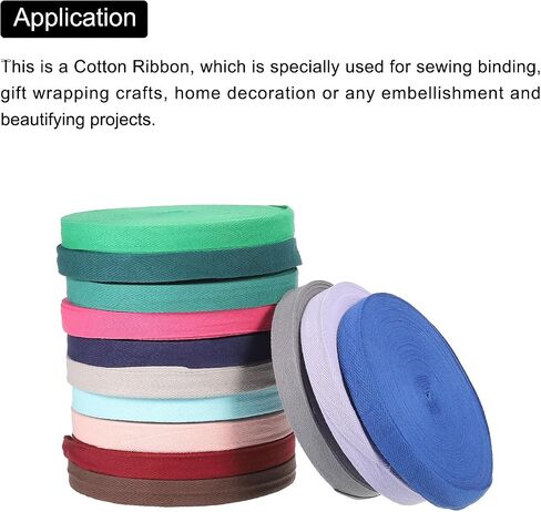 PATIKIL Cotton Twill Tape 2 Inch 10 Yards Cotton Ribbon Bias Binding Tape Herringbone Webbing Trim for Sewing Gift Wrapping Craft DIY Dark Grey in Saudi Arabia