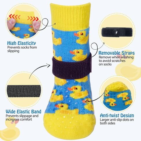 SCENEREAL Anti Slip Dog Socks to Prevent Licking Paws for Hardwood Floors in Kuwait