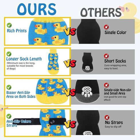 SCENEREAL Anti Slip Dog Socks to Prevent Licking Paws for Hardwood Floors in Kuwait
