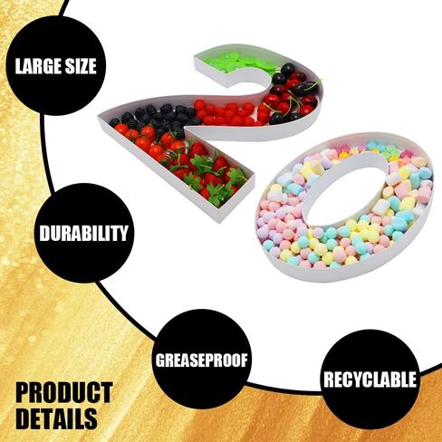 WENPACK Fillable Cardboard Letter 15"x16" Charcuterie Tray Paper Mache Sweet Cupcake Birthday Box (A) in Saudi Arabia