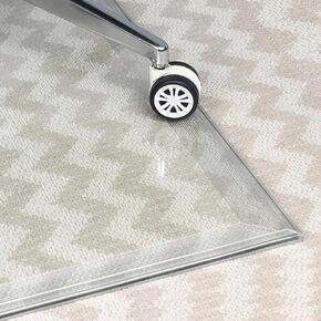 Edge Guard Bumpers, Anti Slip Pads for Glass Chair Mat, Keep Chair Mat from Sliding, Prevent Office Chair from Rolling Off Glass Mat, Fit for 1/5"~1/4" Thick Mat(18 Ft, Clear)