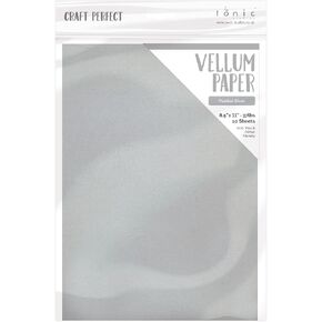 Craft Perfect Silver Vellum 10/PKG 8.5X11 Pearl SLVR