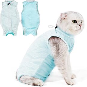 HEYWEAN Cat Recovery Suit for Surgery Soft Onesie for Female Male Cats Anti-Licking Surgical Suit E-Collar Alternative for Spay Recovery Breathable Fabric for Comfort