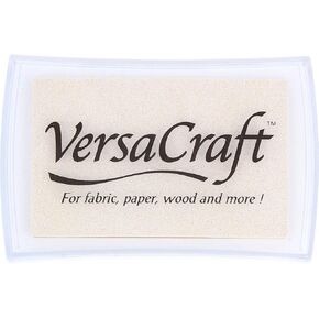 Tsukineko Full-Size VersaCraft Fabric and Home Decor Crafting Pigment Inkpad, White