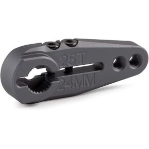 25T Servo Horn CNC 7075 Aluminum 20mm 24mm Servo Horn Steering Clamping Arm for Protek Savox Futaba Servo 1/10 Arrma Buggy Granite Monster Truck Raide (25T 24mm)