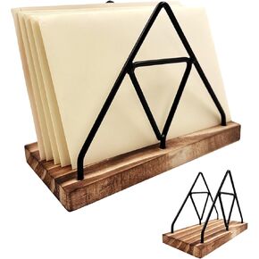 Daily Treasures Wooden Mail Organizer for desk, Mail Holder Countertop Organizer, Letter Holder, Mail Sorter Organizers, Desktop Envelope Document Storage Rack for Home Office School