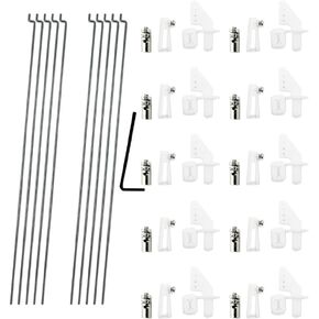 10pcs 1.2 × 200 مم مع 10pcs 1.3 مم قابلة للتعديل موصل pushrod ربط السدادة 10pcs القرون الدقيقة مع clevis ل Rc الطائرات طائرات الهليكوبتر طائرة DIY طراز قطع الغيار