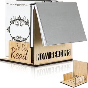 هدايا عاشق الكتب TBR Bookend Book Wooden Book Nook Reading Valet لتكون قراءة قائمة الكتب ملحقات كتاب الحامل