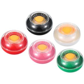 PATIKIL Fingertip Moistener, 5 Pcs 3 Inch Plastic Reusable Non-Slip Finger Moistener Finger Damper for Bank Papers Bills Documents Counting, 5 Colors