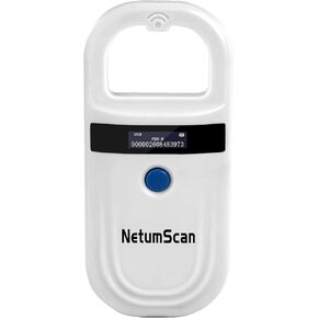 NetumScan Upgraded Pet Microchip Reader Scanner, 256 Data Storage Pet Chip ID Tag Scanner Rechargeable Handheld Animal Scanner with Stable OLED Display for ISO 11784/11785,FDX-B and ID64 RFID EMID