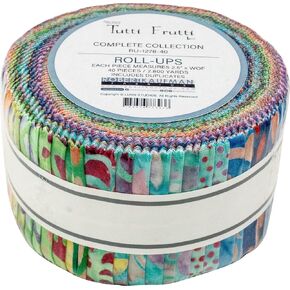 Lunn Studios Artisan Batiks Tutti Frutti Roll Up 40 2.5-inch Strips Robert Kaufman RU-1278-40