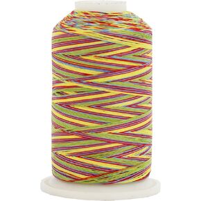 Threadart Multicolor 100% Cotton Thread | Variegated Colors for Quilting, Sewing, and Embroidery | Holiday | 40/3wt - 600M (660 Yards) Cones | Long Staple Low Lint Color 7739