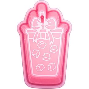 (300 Design Optional) MUBYOK M454 Iced Coffee with Bow Silicone Freshie Mold for Baking Aroma Beads Car Freshie Supplies